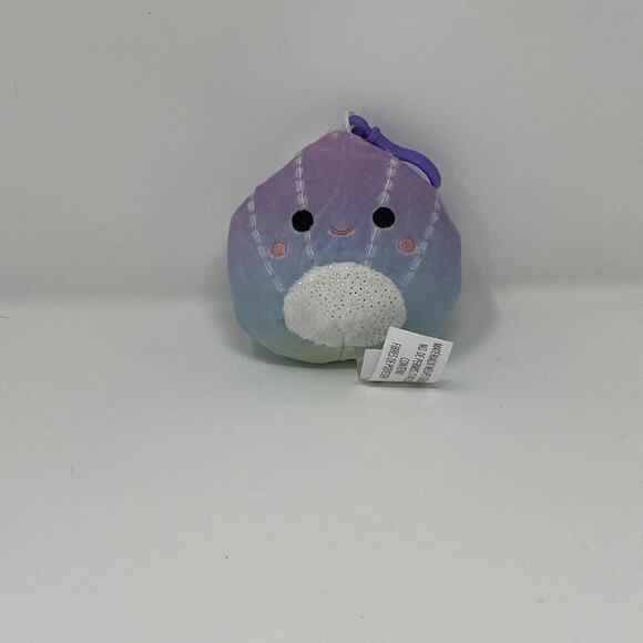 Squishmallows Other - Squishmallows 3.5” Sealife Squad Shauna the Seashell Ombre Clip-on NWT